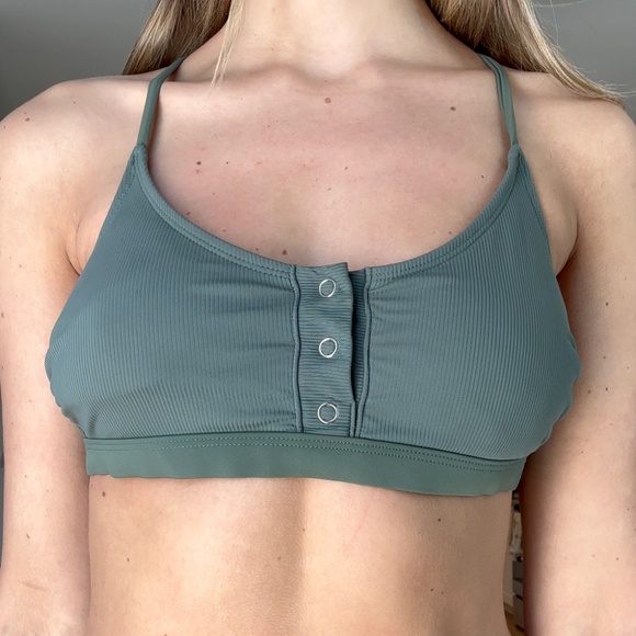 Xhilaration Large Olive Green Bikini Top - Picture 1 of 5